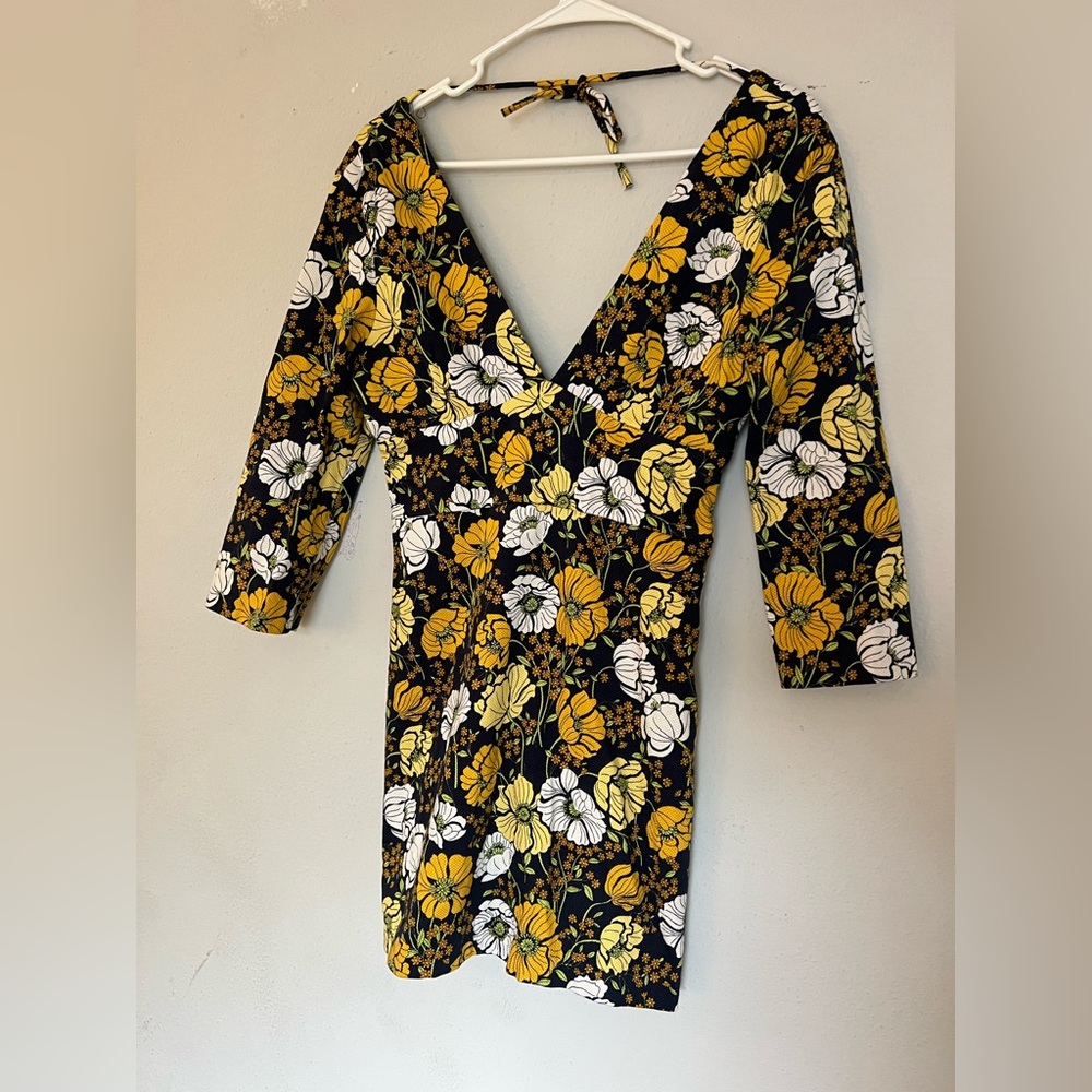 ZARA poppy print mini dress. Size M.